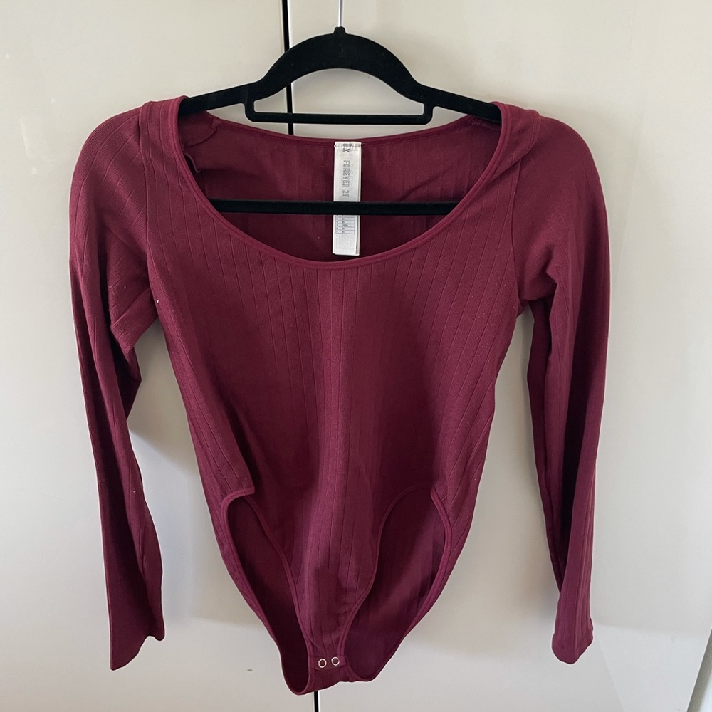Burgundy Long sleeve top